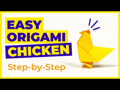 How to make an Easy Origami Chicken 🐓🐣