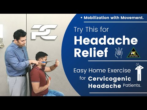 HEADACHE HOME EXERCISE ATLAS C1 PUSH AND ROTATE TECHNIQUE MOBILIZATION WITH MOVEMENT THERAPY