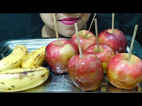 EATING CANDIED APPLE/ BANANA EATING/ MUKBANG