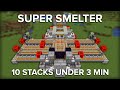 Minecraft Fast Super Smelter 64 Furnace Smelter