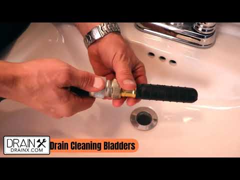 Hydro Pressure Drain Cleaning Bladder -Unclogs Stubborn Clogs in Sinks and all drains (many sizes)