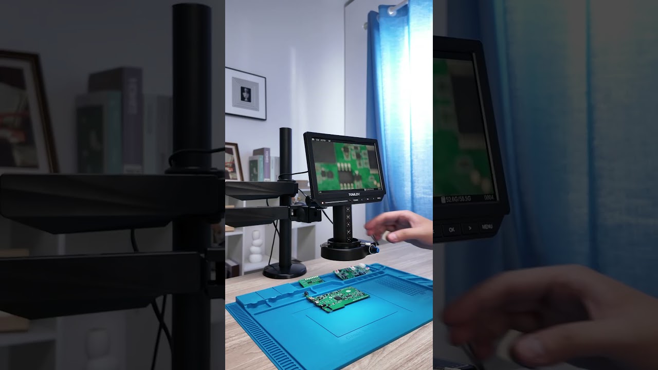 How easy is it to solder under the 4K Autofocus microscope?🔍Model: Tomlov TM4K AF FLEX