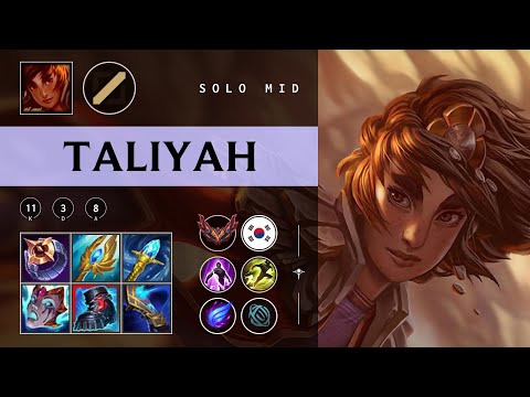 Taliyah Mid vs Galio - KR Grandmaster Patch 25.24