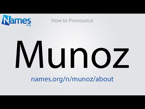 How to Pronounce Munoz