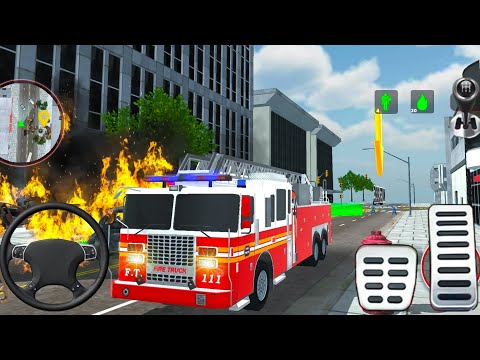 Real Fire Truck Driving Simulator - Fire Engine Fighting Fireman's Daily Job - Android GamePlay
