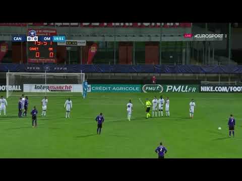 Coup franc Canet 1-0 OM