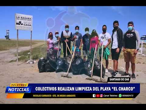 SANTIAGO DE CAO - COLECTIVOS REALIZAN LIMPIEZA DEL PLAYA “EL CHARCO”