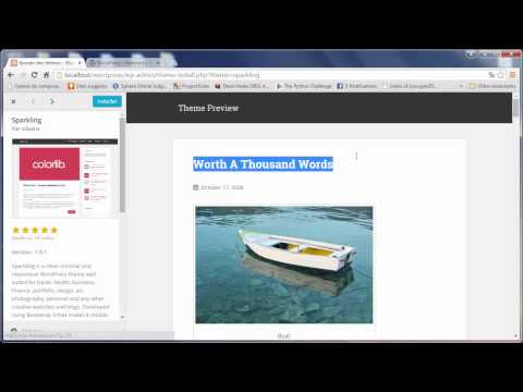 Tutoriel Wordpress 34 Installer un thème Wordpress