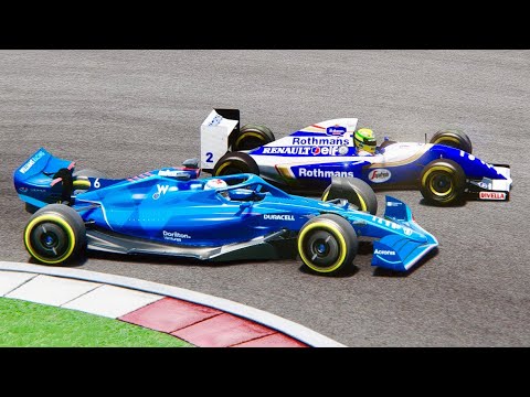 Williams F1 2022 vs Williams F1 1994 Ayrton Senna at Bharain Circuit