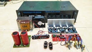 Download lagu Cara Merakit Power Amplifier Rumahan Fitur Lengkap MP3 Bt dan Subwoofer mp3