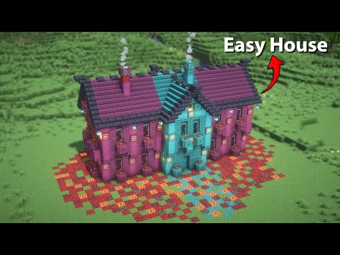 Easy minecraft Starter House Tutorial | Nether House Design