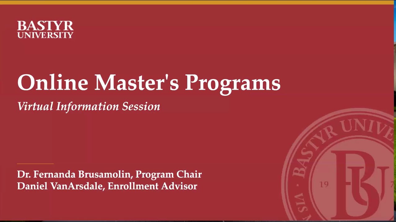 Online Graduate Programs Virtual Information Session