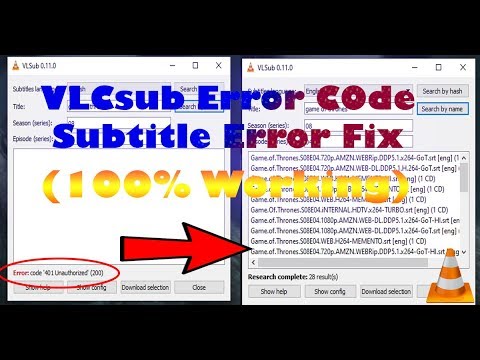 VLC error code '401 unauthorized' (200) Fix | How to find subtitle in VLC Player | LuckyMarki