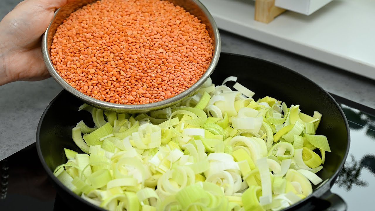Lentils with leeks are better than meat! This recipe is legendary! You have to try it!