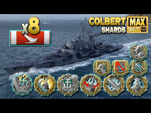 Cruiser Colbert doing great job on map Shards - World of Warships