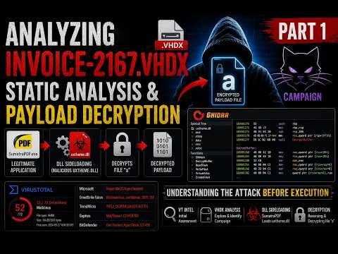 Reverse Engineering Invoice-2167.vhdx | DLL Sideloading & Payload Decryption Part 1