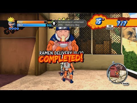 Naruto Rise of A Ninja Walkthrough Part 49 - Ramen Delivery Level 9-10 Gameplay 1080p Xbox 360