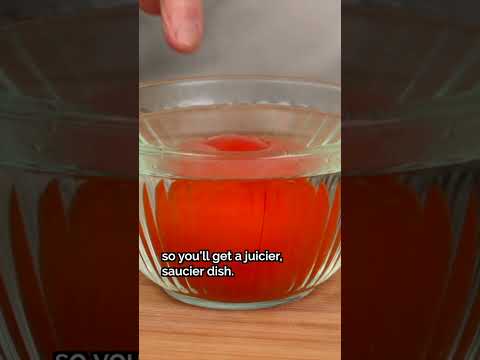 🍅 The EASIEST way to peel tomatoes! #Shorts