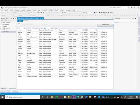 MS SSRS tutorial on tablix options, page breaks, repeat headers