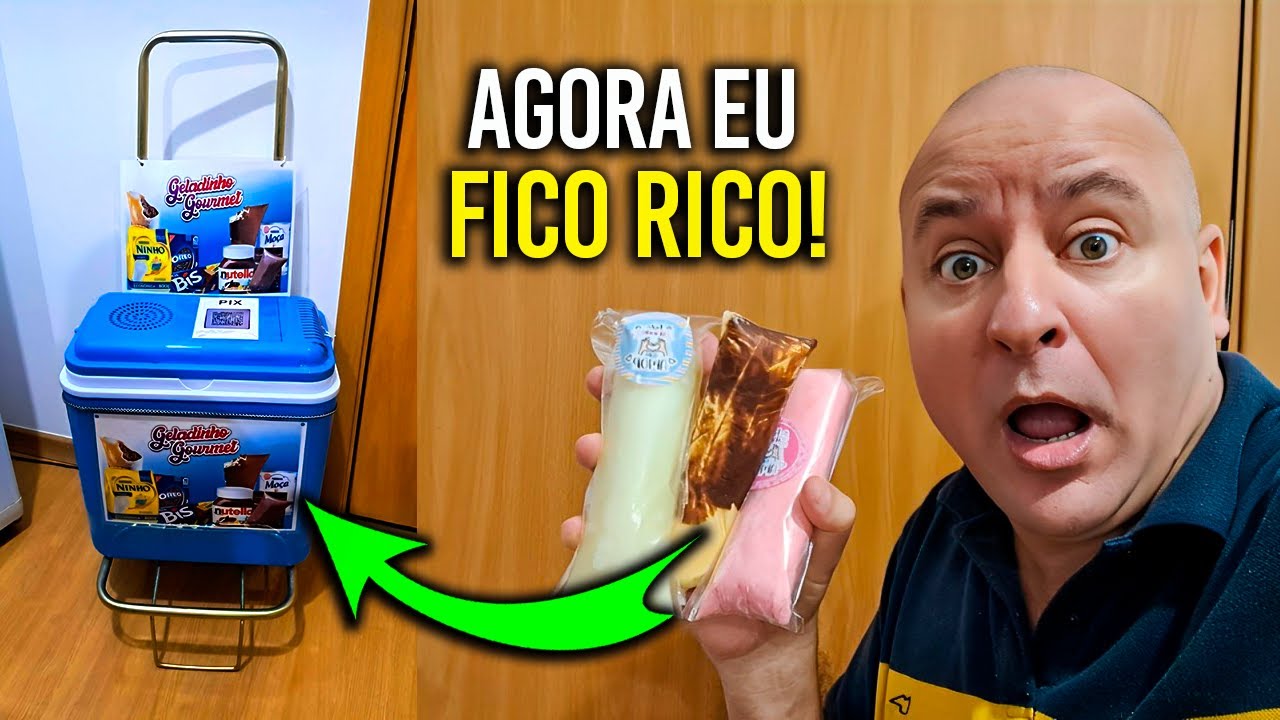 😲👉💰CARRINHO PERSONALIZADO - VENDER GELADINHO GOURMET  NA RUA FICOU FÁCIL.