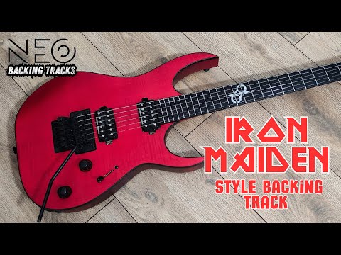 80's HEAVY METAL IRON MAIDEN STYLE BACKING TRACK - Em (155 bpm)