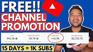 ✅ HOW TO PROMOTE YOUR YOUTUBE CHANNEL for FREE (2024) 🔥 Grow YouTube Channel Fast (1000 Subscribers)