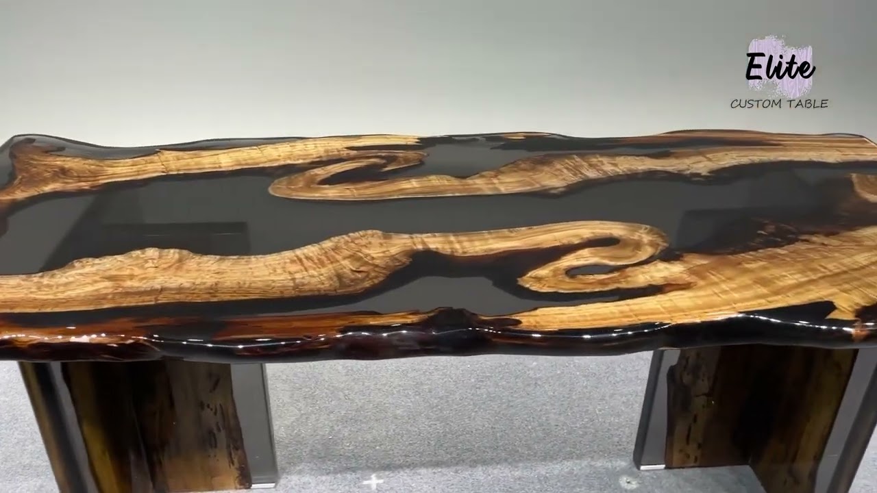 ECT New Releases---Custom Black Epoxy Dining Table#epoxyresin #diningtable #customtable #epoxy