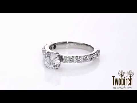 2.38 Ct. Round Shared Prong Set Graduated Engagement Ring - TwoBirch - TB-ENG-255-WG-KN