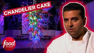 Buddy Accidentally Drops Giant Chandelier Cake Onto The Floor | Cake Boss