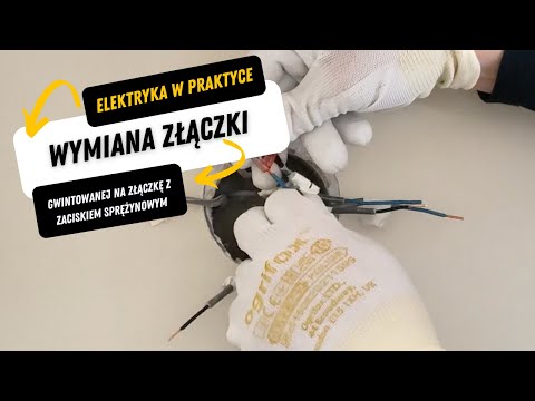 Elektryka w praktyce [029] Wymiana złączki gwintowanej na złączkę z zaciskiem sprężynowym​. WAGO