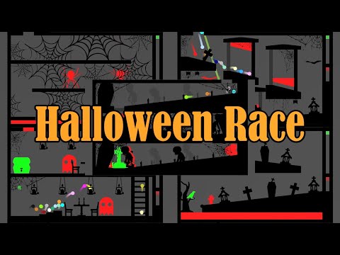 24 Marble Race EP.02 : Halloween  (by Algodoo)