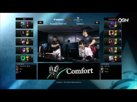 LZ vs CJ Game 2 Highlights - LONGZHU IM vs CJ ENTUS - Week 12 LCK Champions Korea Summer 2015