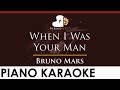Bruno Mars - When I Was Your Man - HIGHER Key (Piano Karaoke Instrumental)