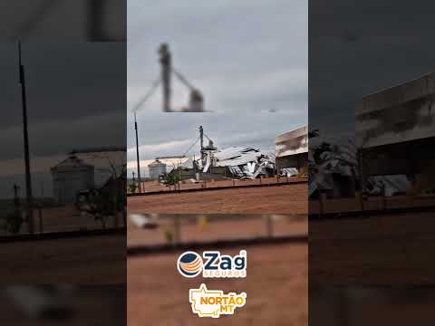 Vendaval destelha galpões e causa danos na área do aeroporto de Querência