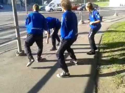 RFS football players ,dancing  in TALLIN