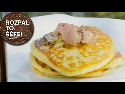 Nadýchané lívance se slaninou a javorovým sirupem. Jako v Americe! (Rozpal to, šéfe!)