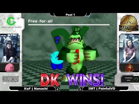 Smash 64: KoF | Nanachi (Kirby/DK) V SMT | PainfulVD (DK) - Shattered 94 Tourney