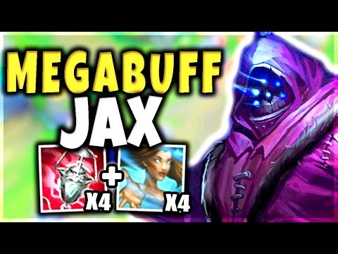NEW BROKEN MEGA-BUFF JAX GOD STRATEGY!! (4 ARDENT CENSER/WINDSPEAKER SUPPORTS) - League of Legends
