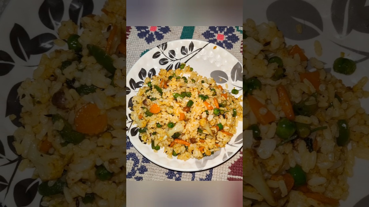 #vegfriedricerecipe #cooking video #breakfastideas  #youtubeshorts #shortvideo