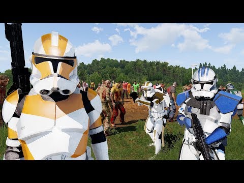 Clone Troopers Fight Zombie Horde - ArmA 3