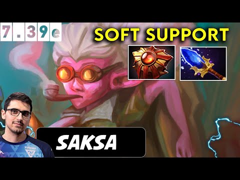 Saksa Snapfire Soft Support - Dota 2  Patch 7.39e pro Player Gameplay