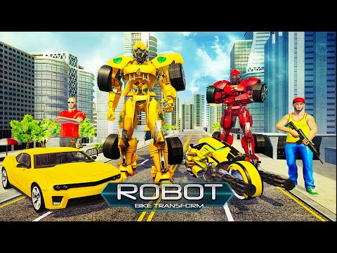 US Police Bike Car Robot Transform : Robot Fight game _ android gameplay