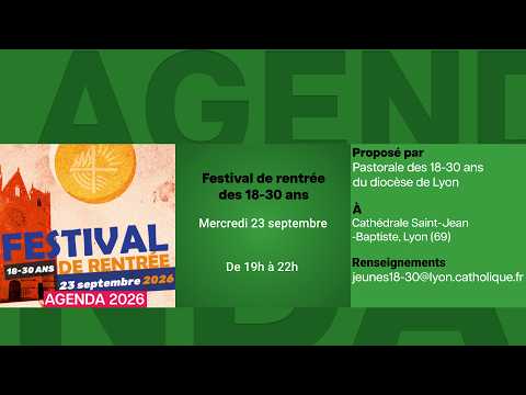 Agenda du 15 septembre 2026