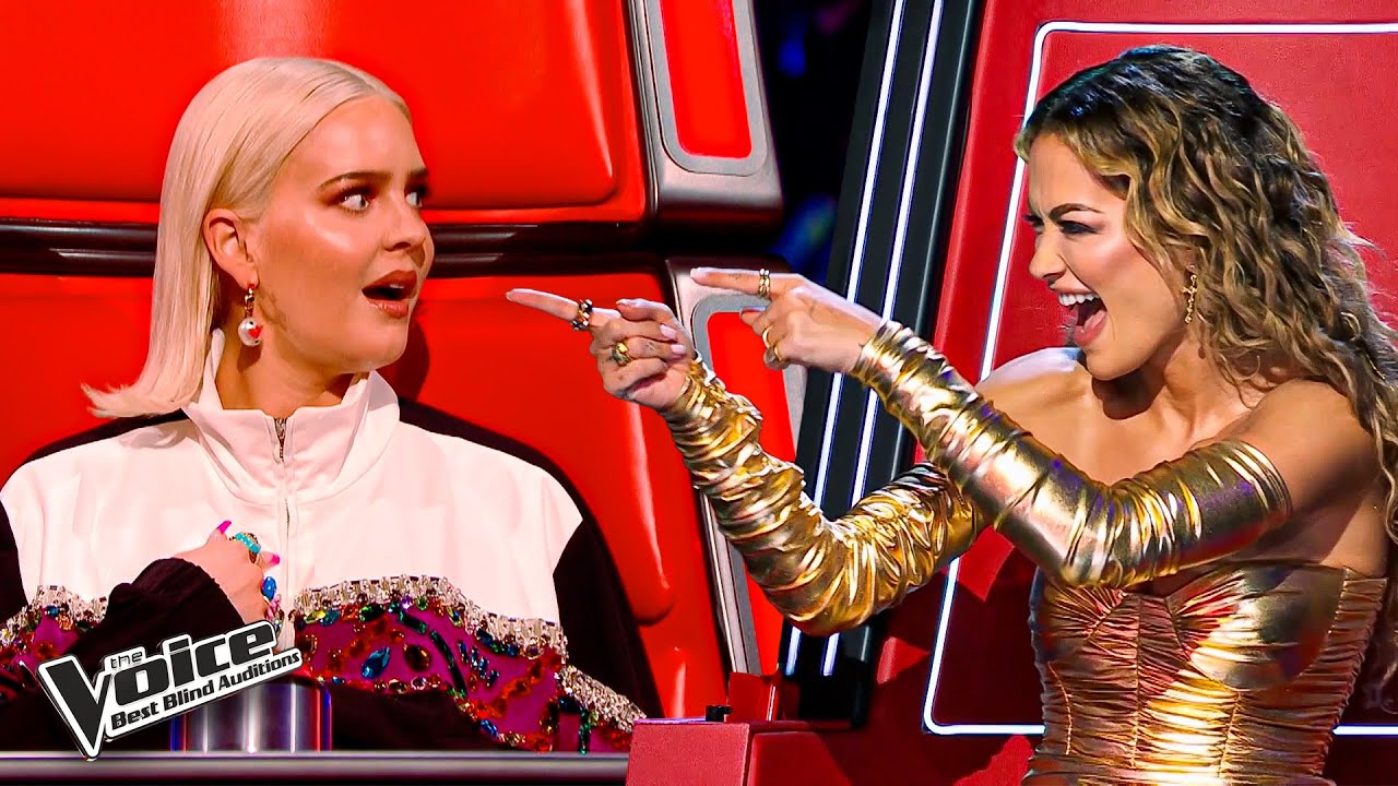 Coaches are STUNNED when hearing their OWN SONGS on The Voice