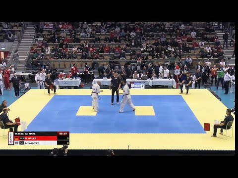 EC Men 1/4 -85kg Nikita Bauer (Ger) vs Salahat Hasanov (Aze) European Karate Championship Sweden
