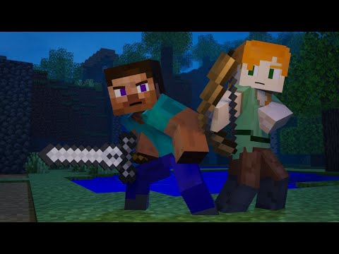 Abandoned Village  - Alex and Steve Life (Minecraft Animation)