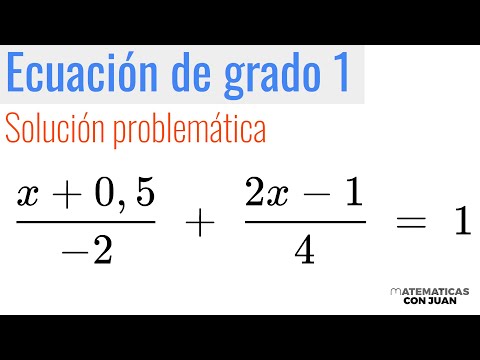 ECUACIÓN DE PRIMER GRADO CON FRACCIONES Y DECIMALES. La solución es de máximo interés.
