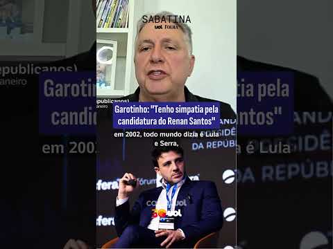Tenho simpatia pela candidatura do Renan Santos, declara Anthony Garotinho