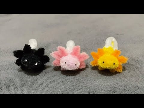 Handicraft Making at Home - Easy Pipe Cleaner Crafts Animals & Original Axolotl Creations