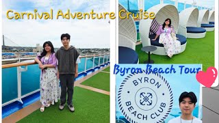 Carnival Adventure Tour Byron Beach Club Room. #fun #sydney #cruiselife #foodtrip #tour #carnival 